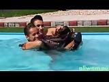 Kinky eurobabe pool fight