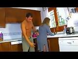 Housewife mistreated and fucked in the kitchen while she wash the dishes