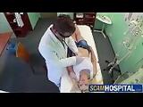 Blonde patient gets fucked by her doctor in the hot examining table