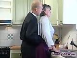 Grandma Sucking And Fucking In The Kitchen