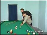 She can not play pool but fuck