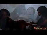 Real African amateur lesbians in bathtub