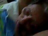 My old maid sucking my cock