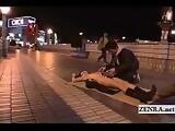 Subtitled extreme Japanese public blowjob naked sushi