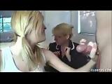 Teen and mature double team handjob part 2