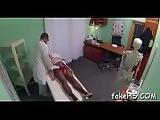 Stunning sex gets organized by a sexy doctor inside fake hospital part 4