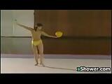 Asian Athlete Performs Topless And Showers