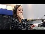 Sexy teen babe Bambi Brooks gets fucked by her older boss