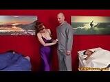 Redhead cfnm mature makes dude bust load