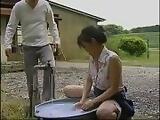 japanese mature housewife cheats with wild man in the warehouse